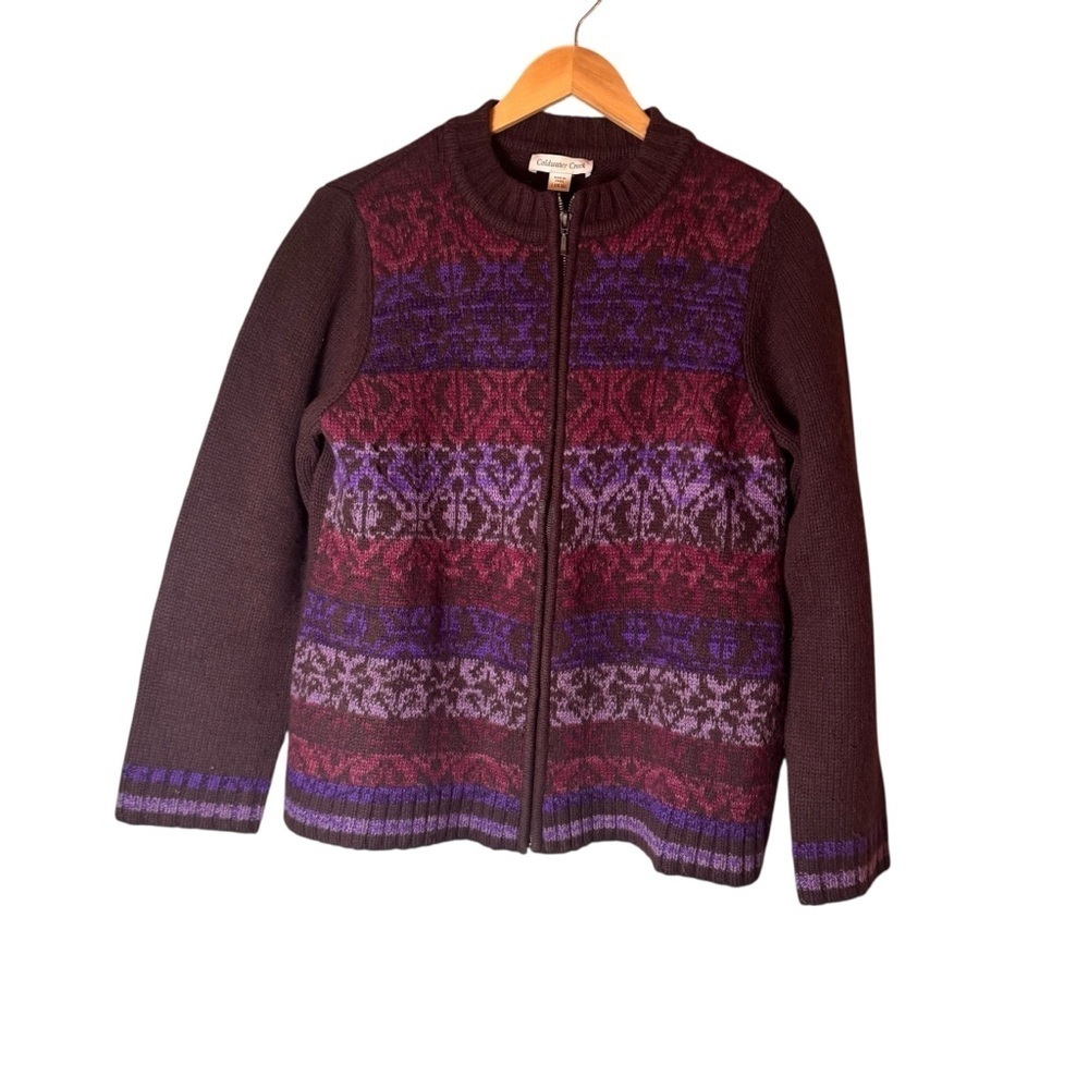 Coldwater Creek ladies size 14/16 cardigan 17%lambswool,17%nylon,18% Rabbit hair